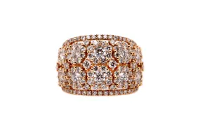 14K Rose Gold 3.01ct Pave Set Band