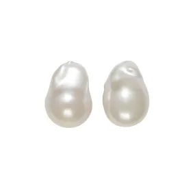 18K Gold Elegant Baroque Pearl Earrings KE00025