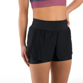 2-in 1 Mesh Split Run Shorts 5"