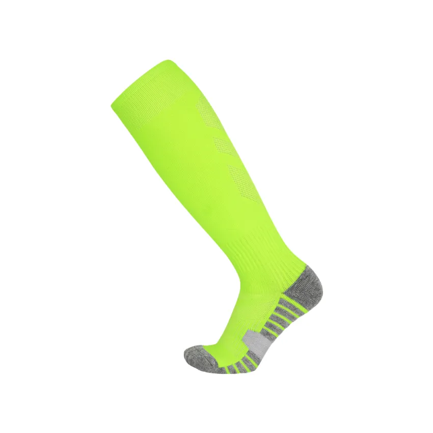 3 Pack Kids Anti Slip Football Socks Lime Green