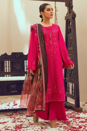 3PC Unstitched Woven Embroidered Zari