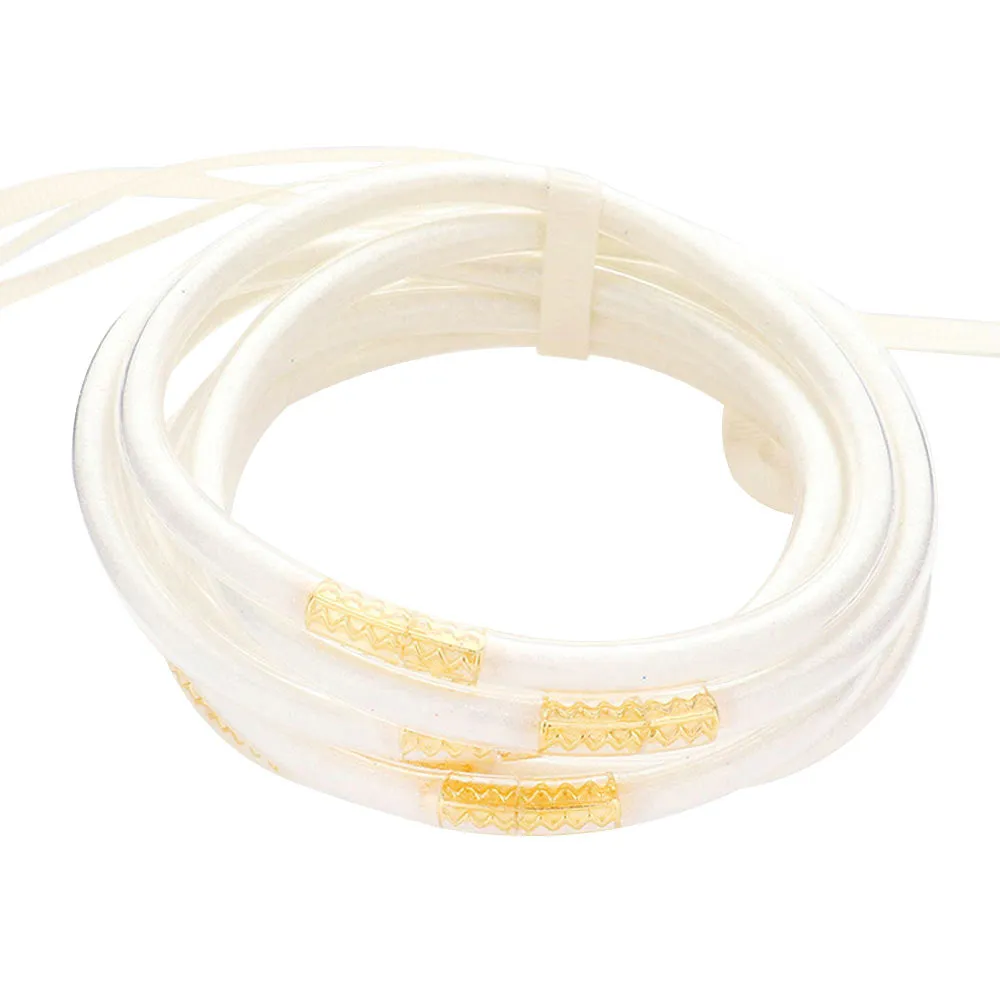 7PCS Glitter Jelly Tube Bangle Bracelets