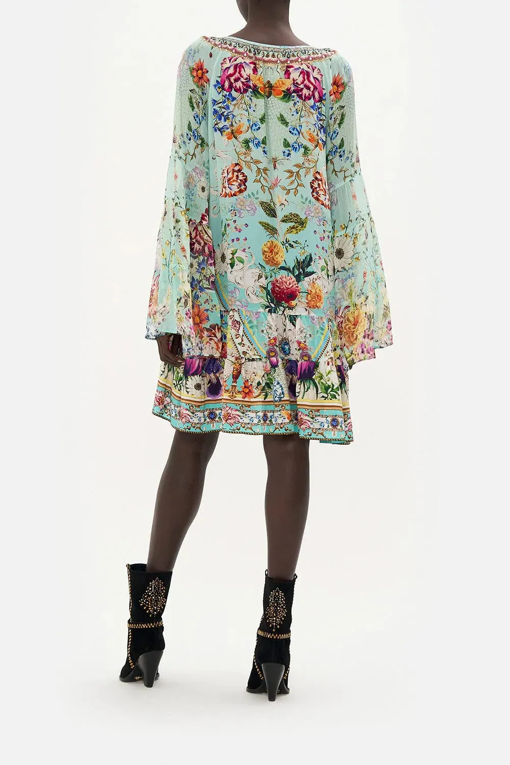 A-Line Gathered Panel Dress