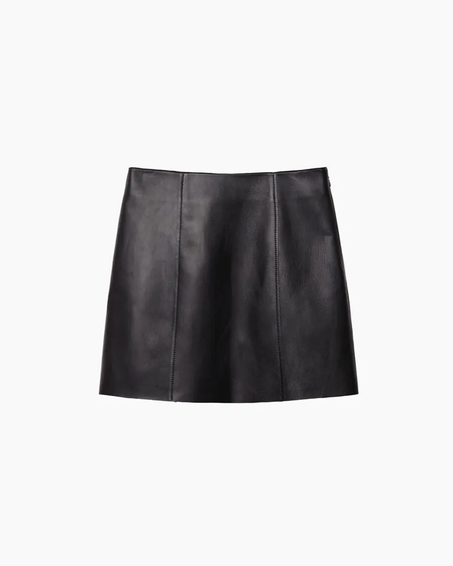 A-Line Leather Skirt