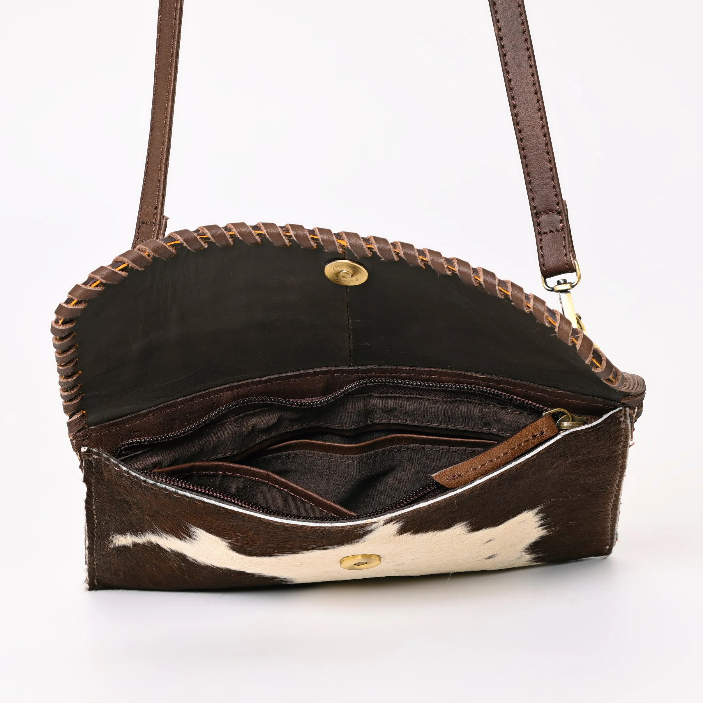 A&A-842A Montana West 100% Genuine Hair-On Cowhide Leather Crossbody