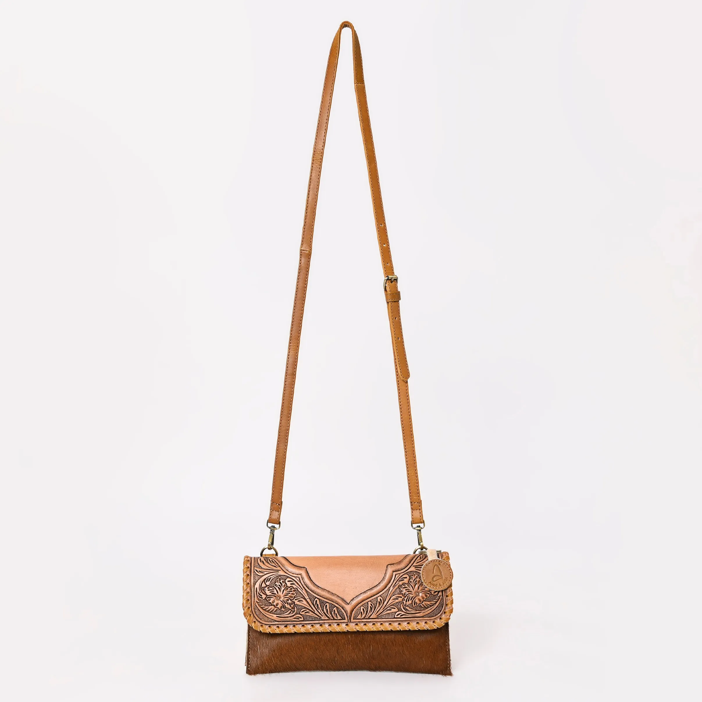 A&A-842A Montana West 100% Genuine Hair-On Cowhide Leather Crossbody