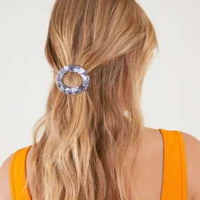 Accessorize London Grey Oval Resin Barrette Hair Clip