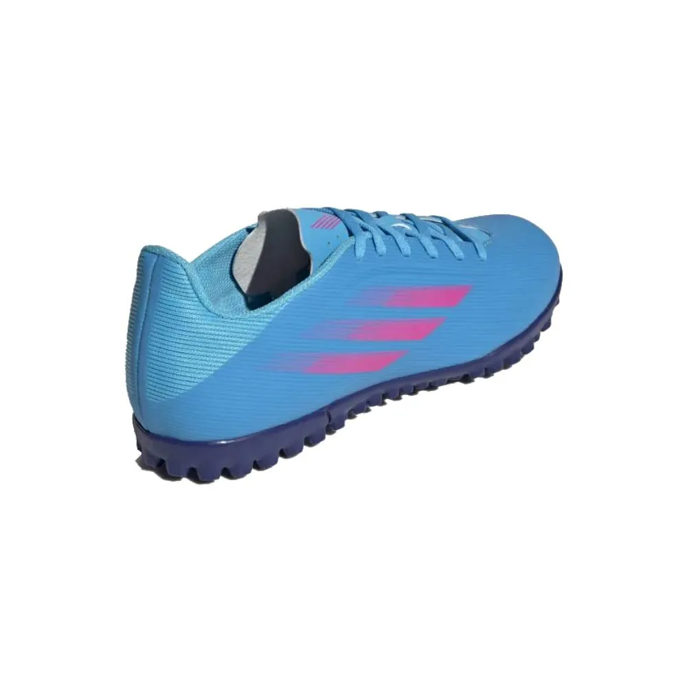 Adidas Men's X Speedflow.4 Turf Football Shoe (Sky Rush/Team Shock Pink/Legacy Indigo)