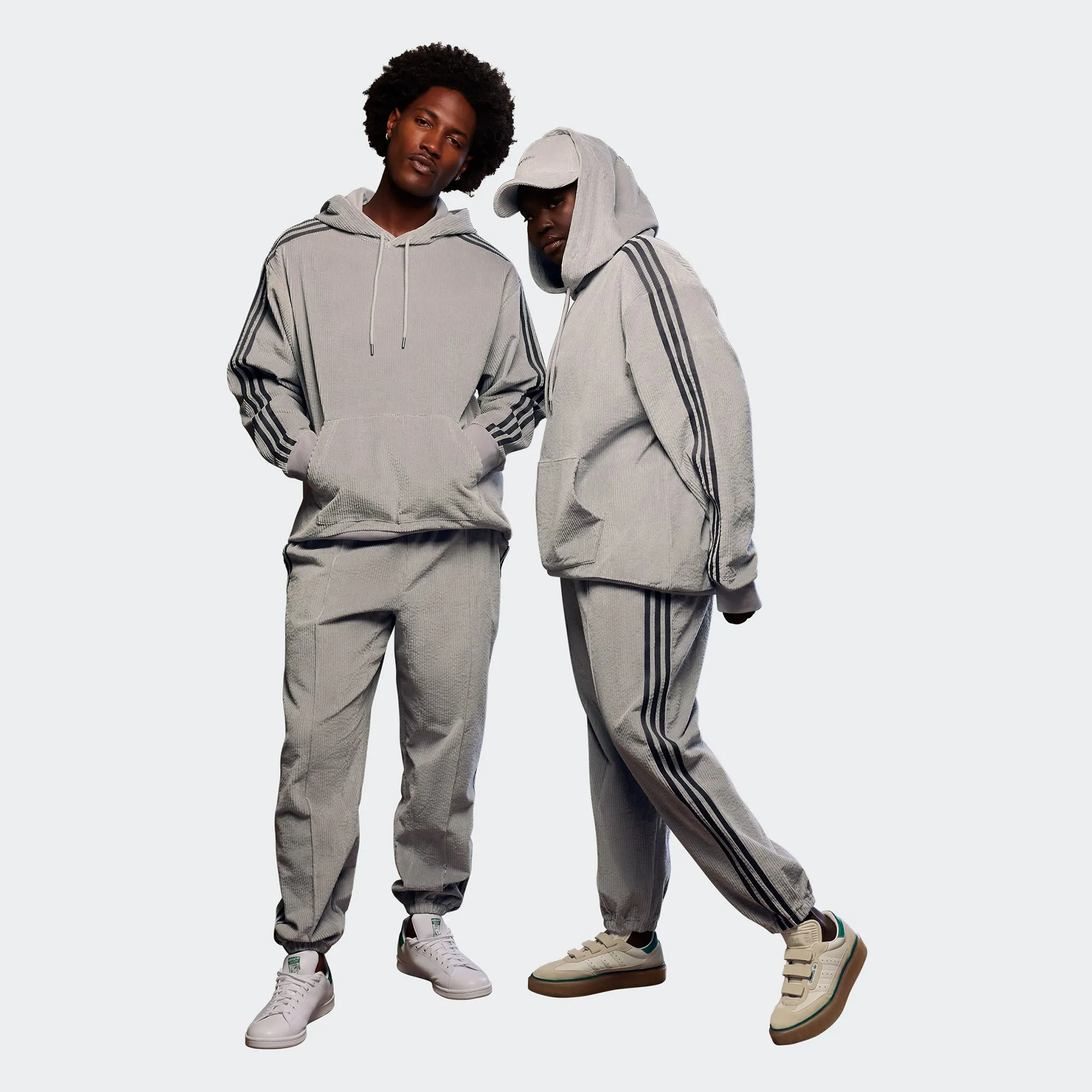 Adidas x Ivy Park Corduroy Hoodie 'Grey'