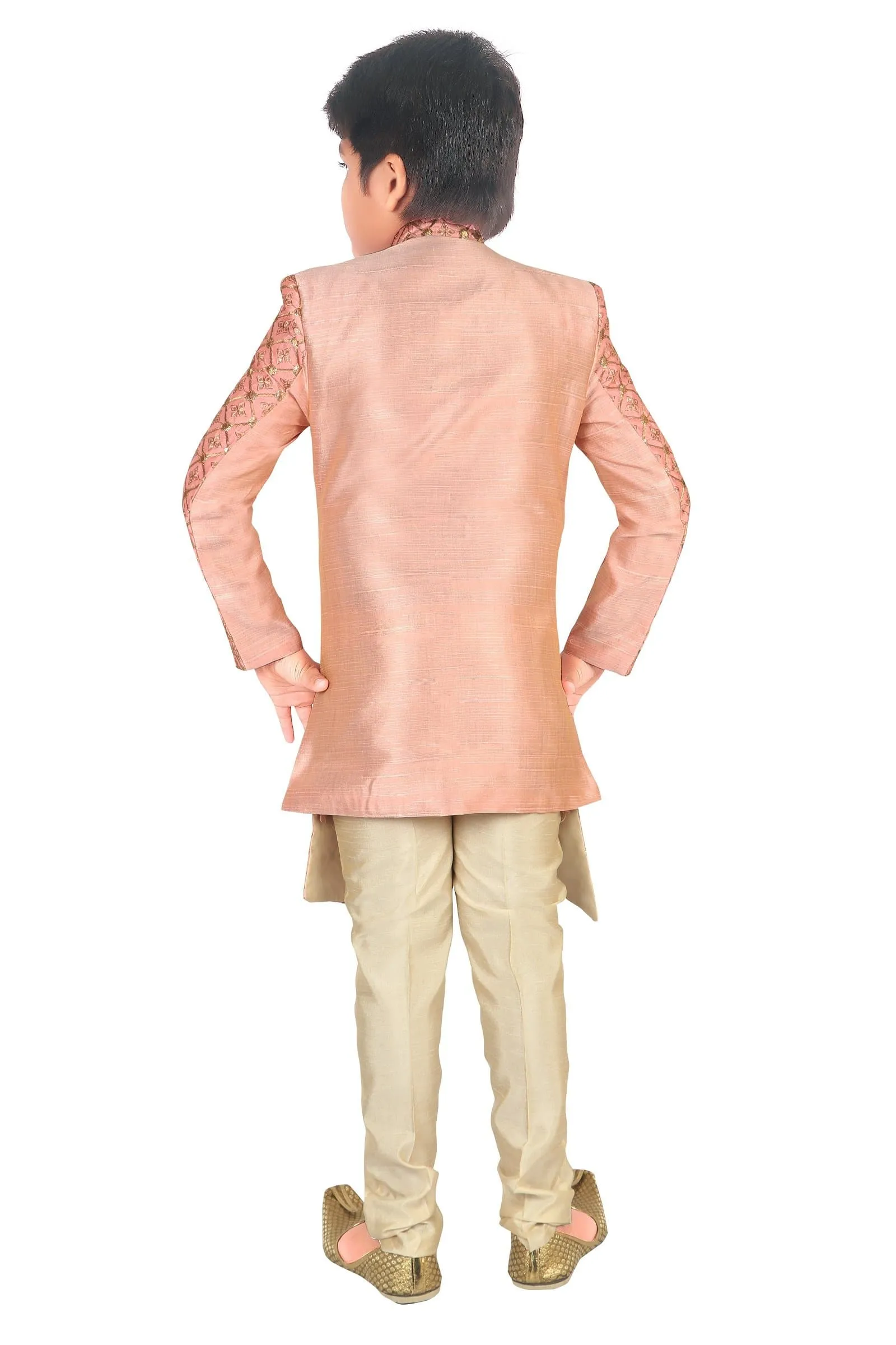 Ahhaaaa Ethnic Handwork Embroidery Sherwani and Pyjama for Boys