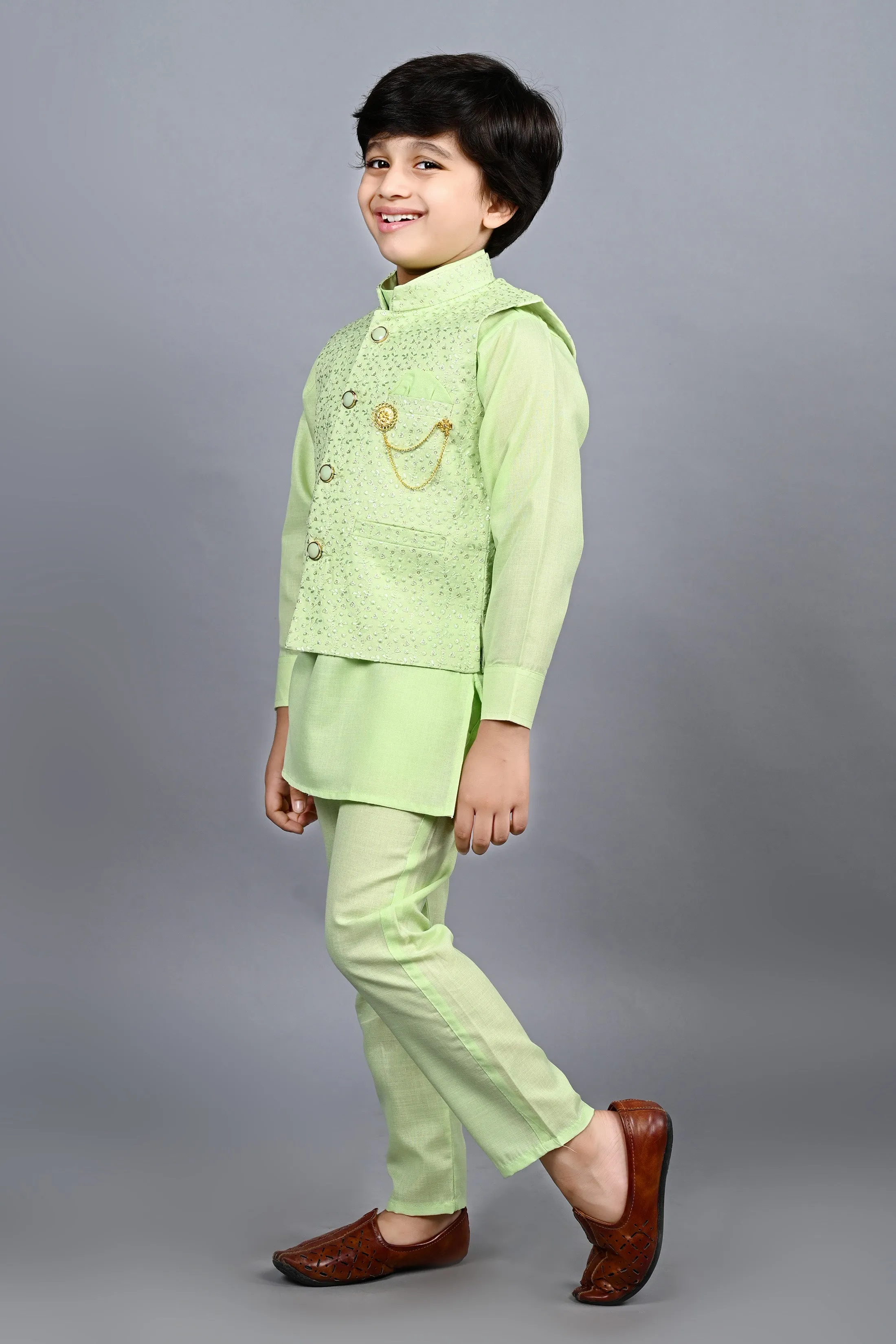 Ahhaaaa Traditional Indian Wear Bollywood Indo-Western Sherwani for Boys