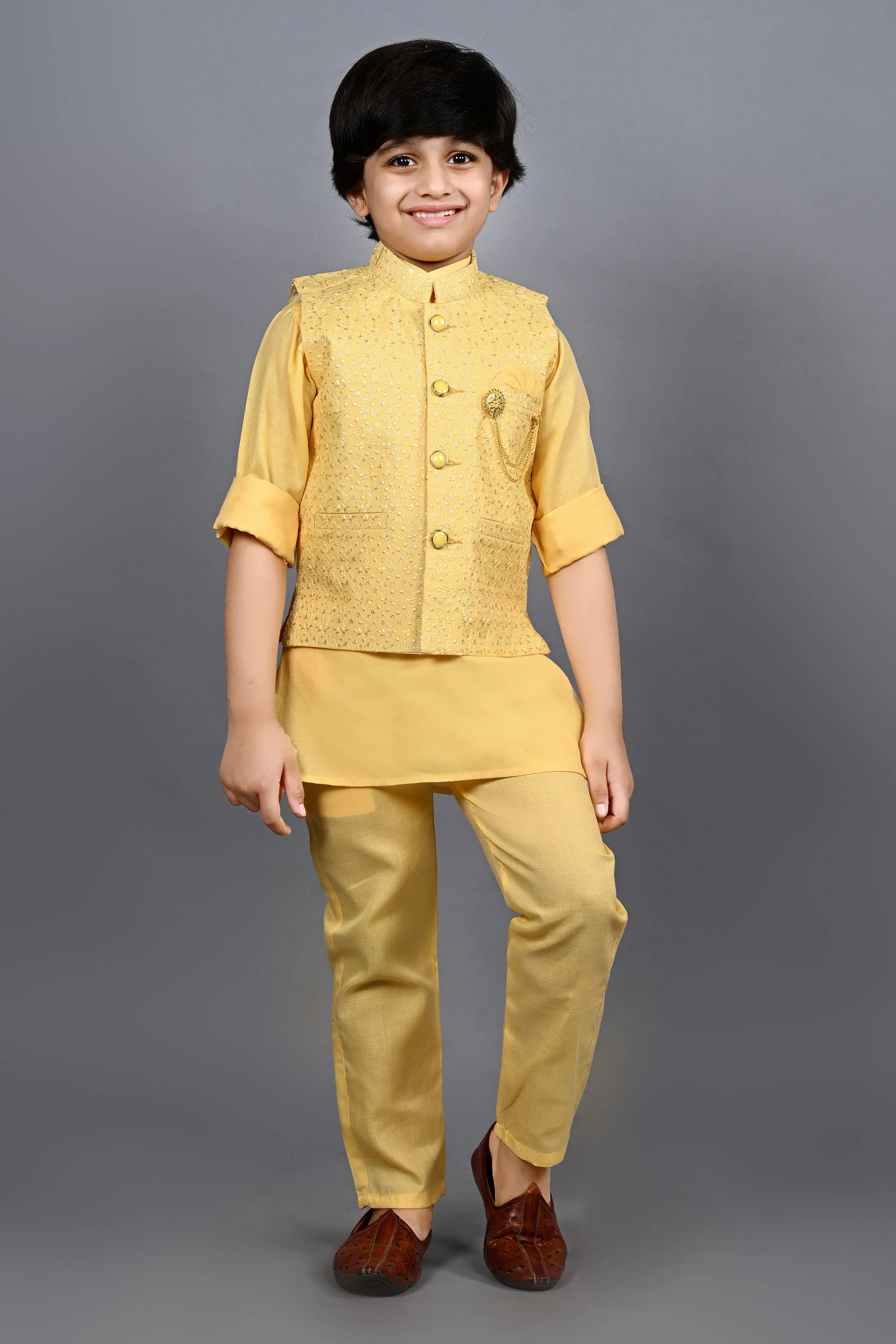 Ahhaaaa Traditional Indian Wear Bollywood Indo-Western Sherwani for Boys