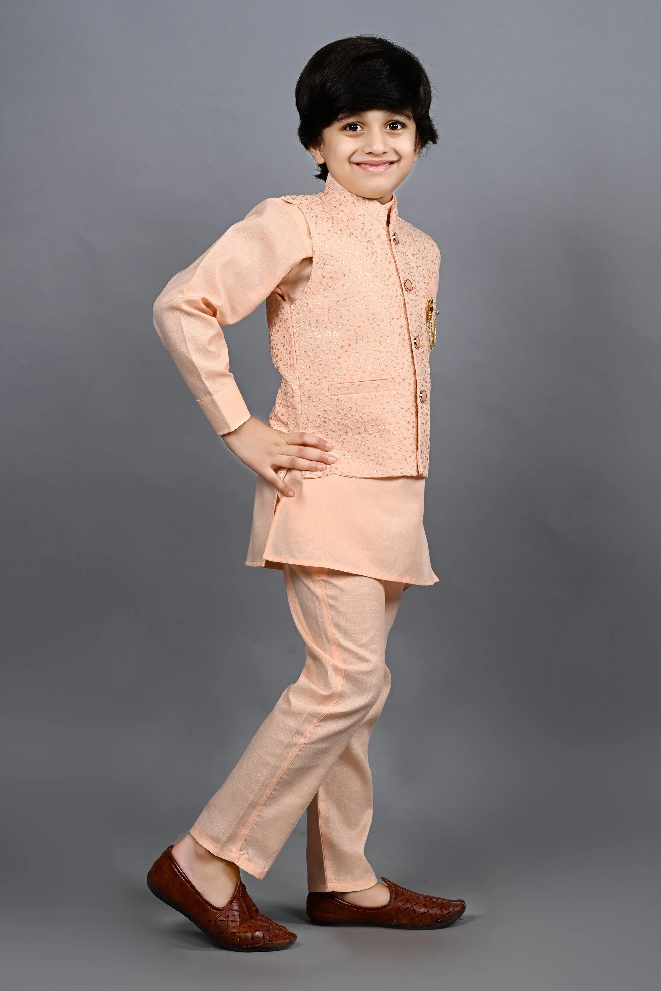 Ahhaaaa Traditional Indian Wear Bollywood Indo-Western Sherwani for Boys