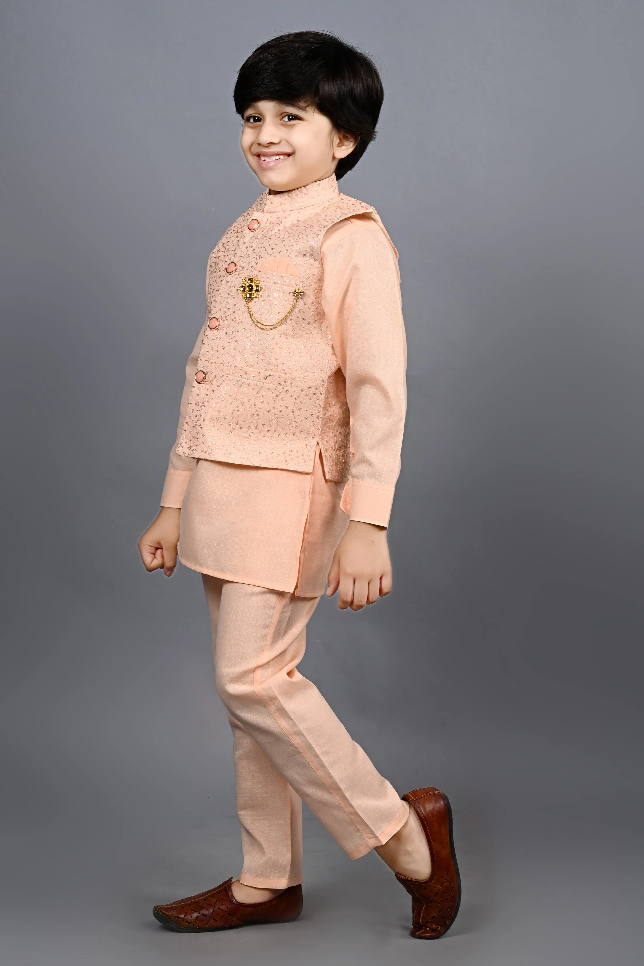 Ahhaaaa Traditional Indian Wear Bollywood Indo-Western Sherwani for Boys