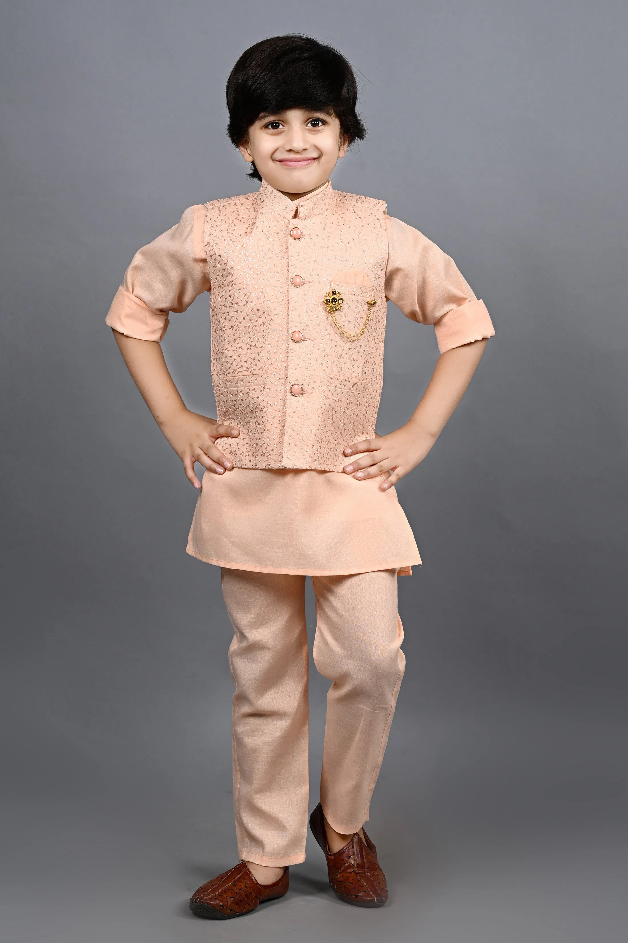 Ahhaaaa Traditional Indian Wear Bollywood Indo-Western Sherwani for Boys