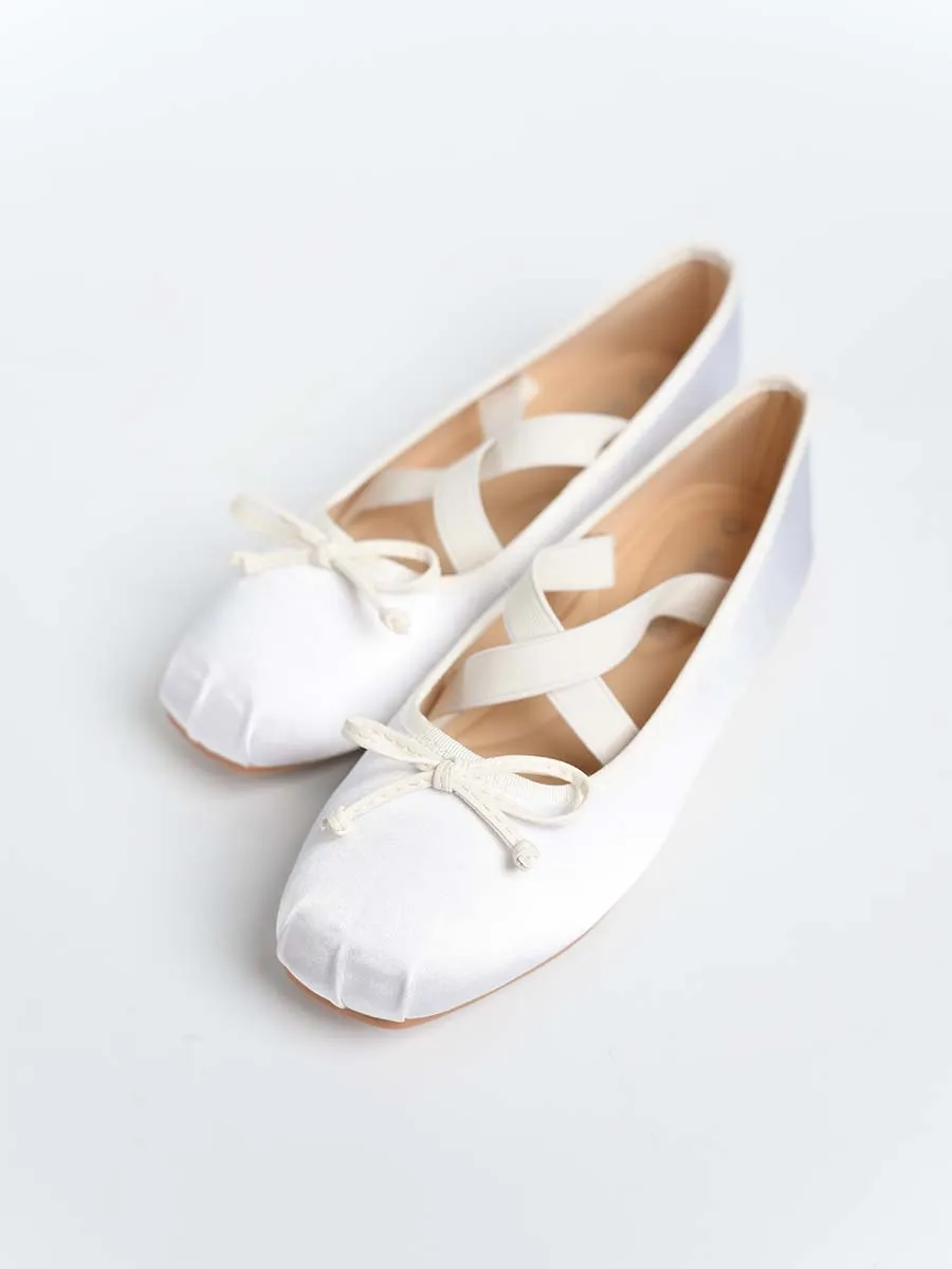 Allegra Ballerina Ribbon Flats