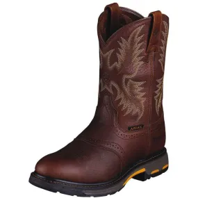 Ariat Men's WorkHog Pull-On 10" Soft Toe Western Work Boot - Copper - 10001187