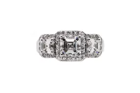 Asscher Cut Diamond Ring