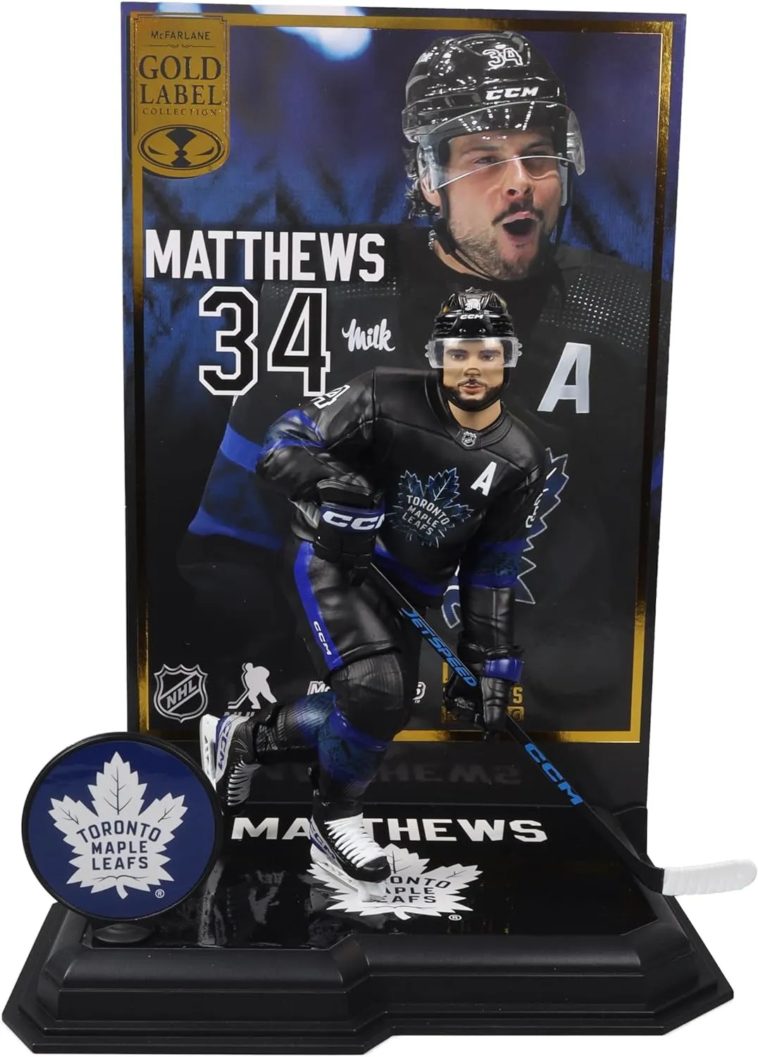 Auston Matthews Toronto Maple Leafs McFarlane’s SportsPicks NHL Legacy Series Figure #4 - Gold Label