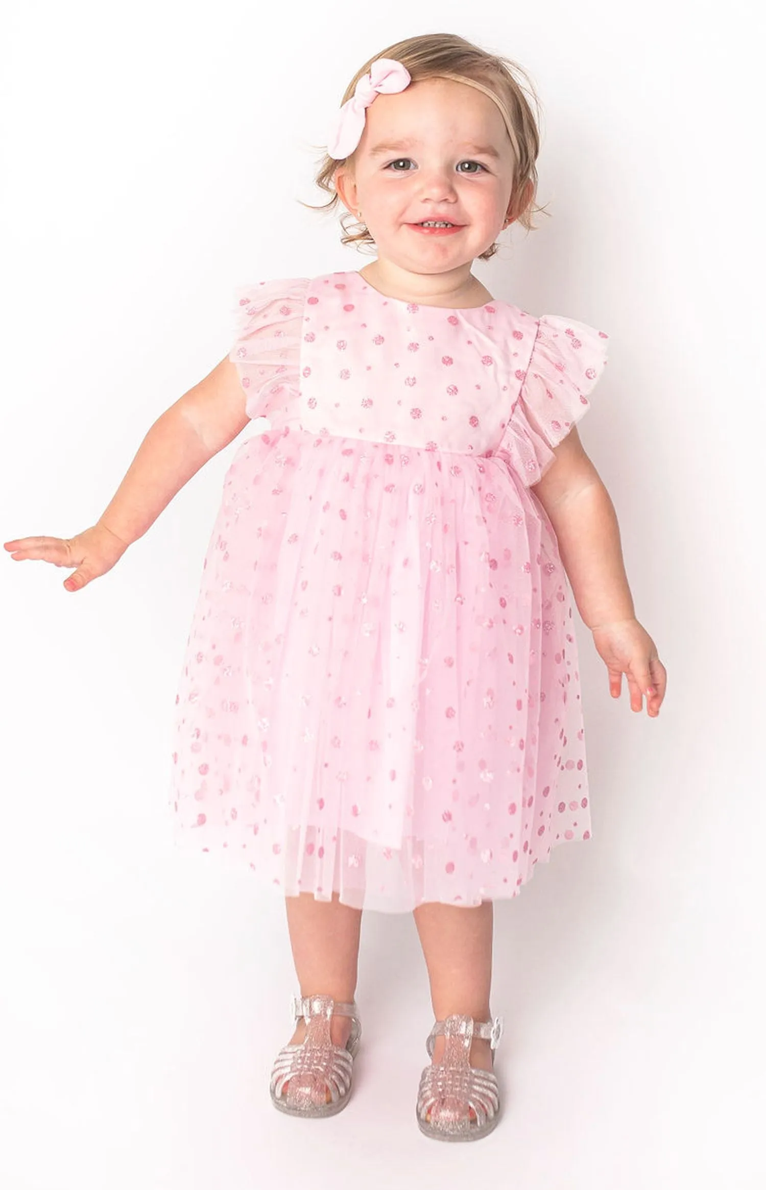 Baby Girl's & Little Girl's Pink Glittery Dress