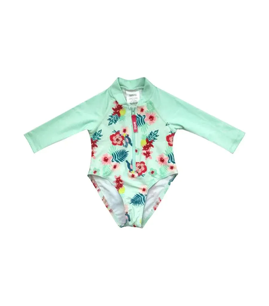 Banz 1pc Swimsuit - Mint Pansy