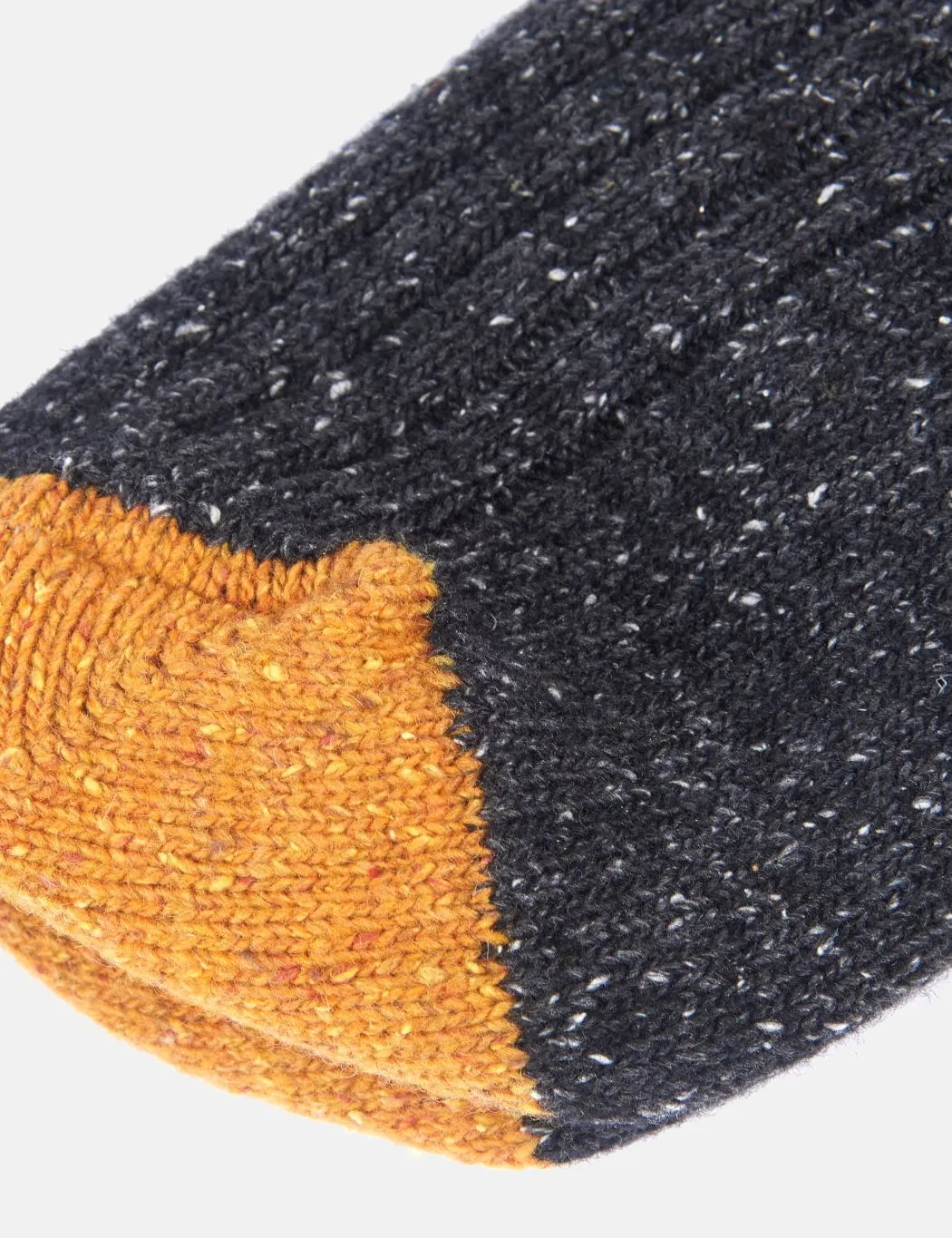 Barbour Houghton Sock - Charcoal Grey/Ochre