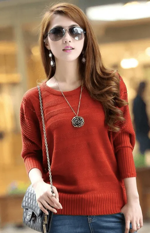 BATWING SLEEVES PULLOVER