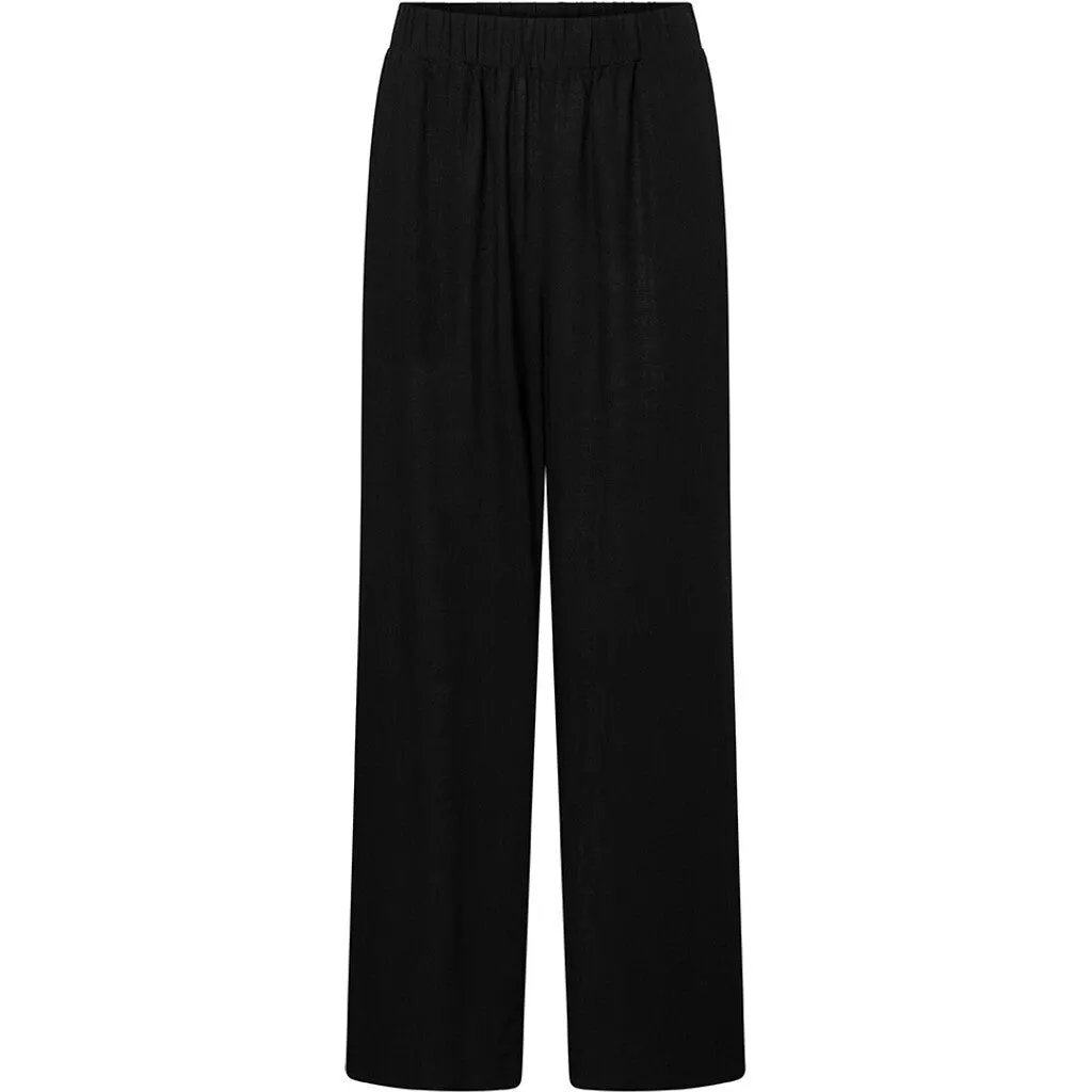 Beautiful Tara pants in delicious linen quality (RW) / 100020 - Black (Nero)