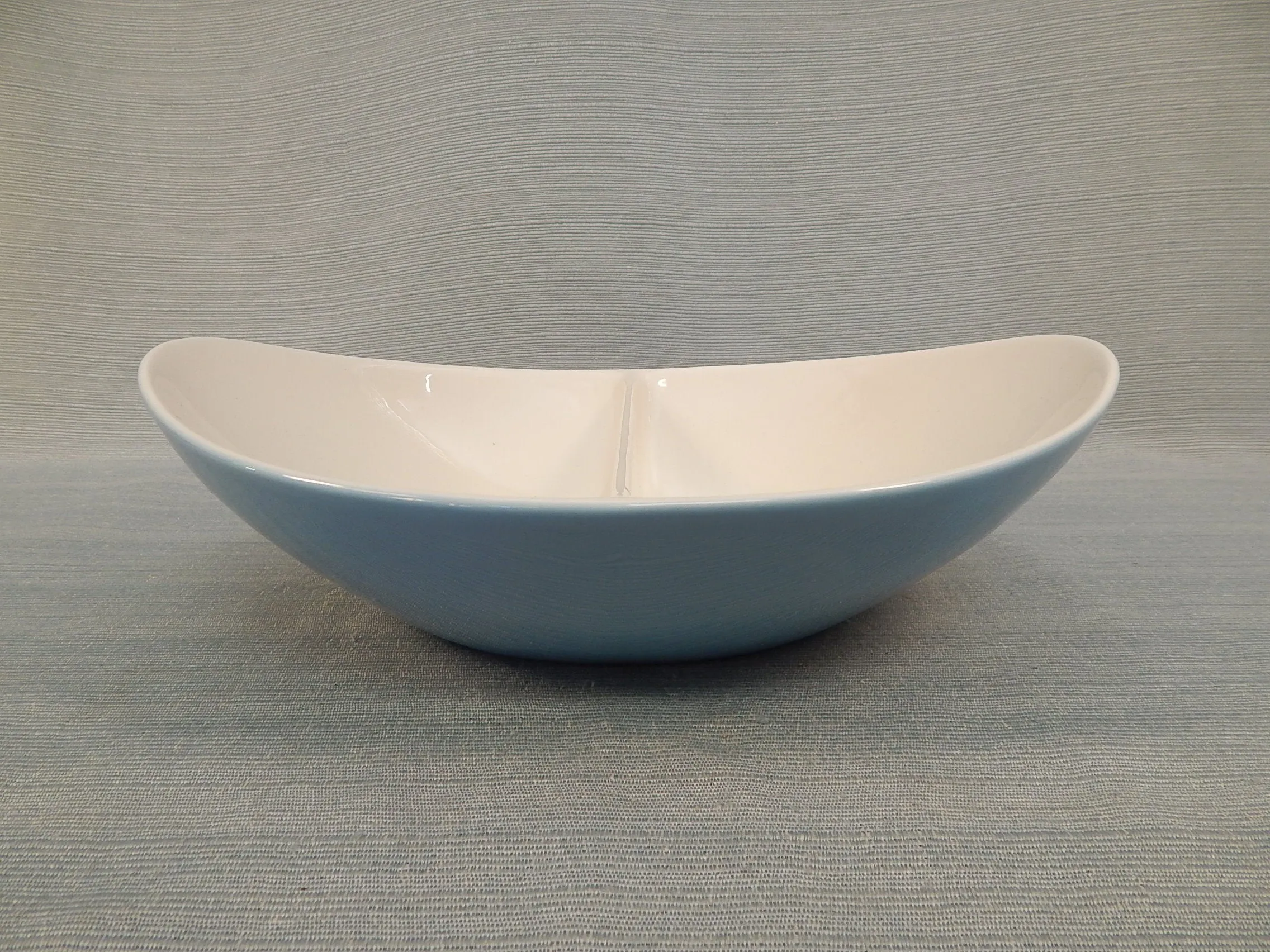 Ben Seibel for Iroquois Pottery "Blue Diamond" Divided Dish - Mint Condition