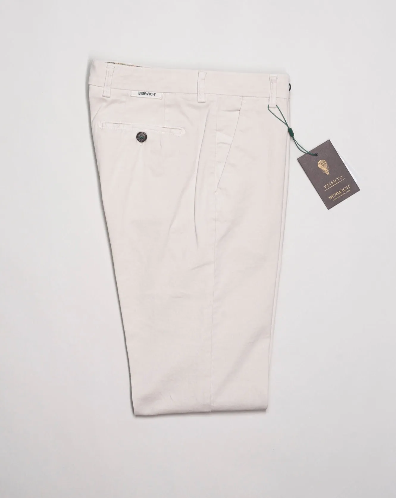 Berwich Morello Garment Dyed Chinos / Latte