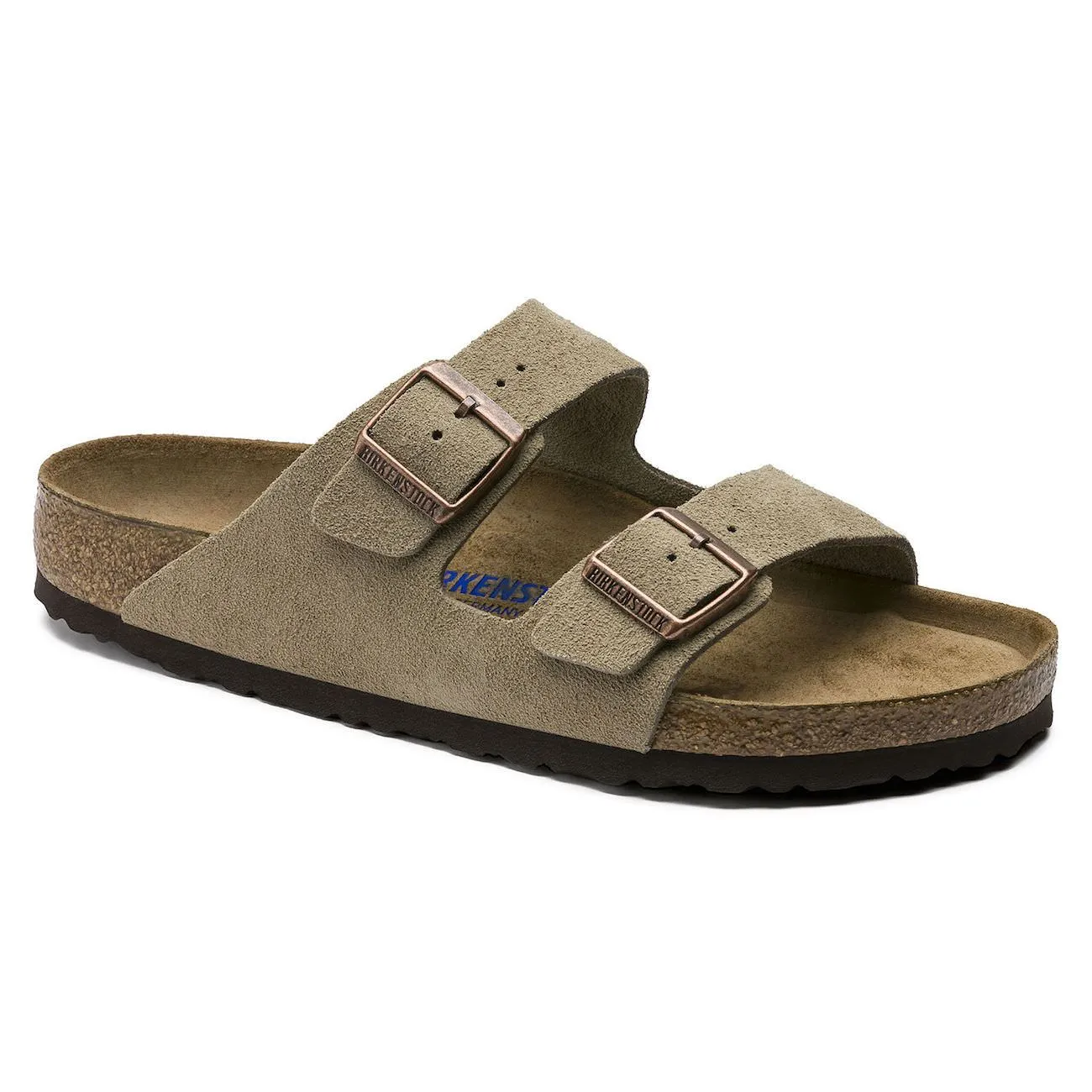 Birkenstock Classic, Arizona, Soft Footbed, Suede Leather, Narrow Fit, Taupe