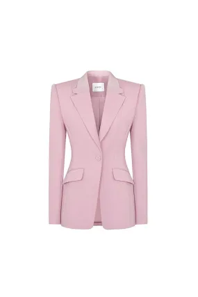 Birmingham Structured V-Neck Crepe Blazer