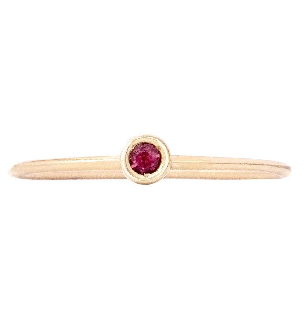 Birthstone Stacking Ring With Ruby