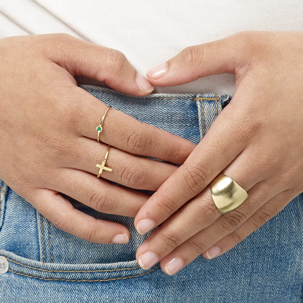 Birthstone Stacking Ring With Ruby