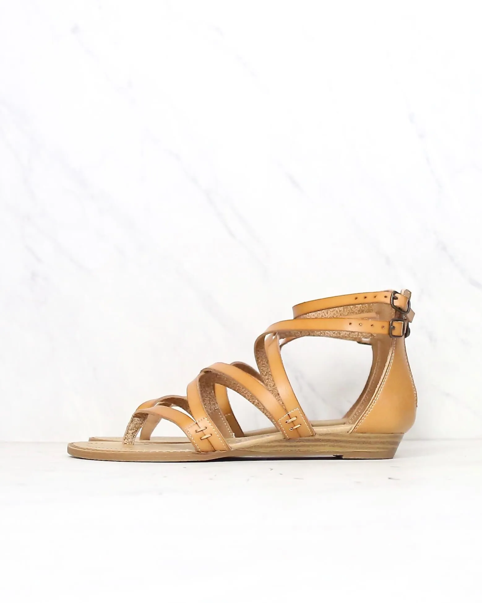 Blowfish - Women's Bungalow Wedge Sandal in Desert Sand Dye Cut