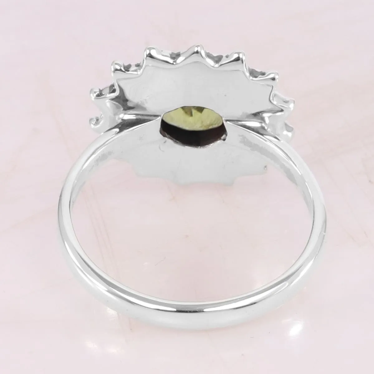 Boho Peridot 925 Sterling Silver Ring,Handmade Jewelry, August Birthstone, For Women's