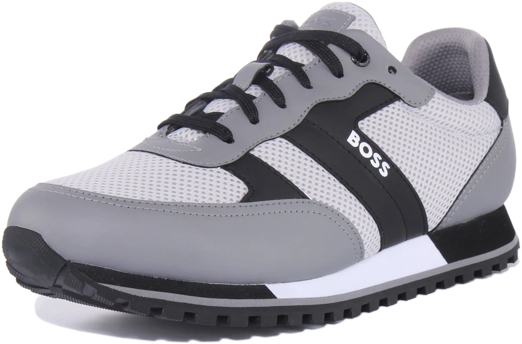 Boss Parker Run In Grey Black For Men