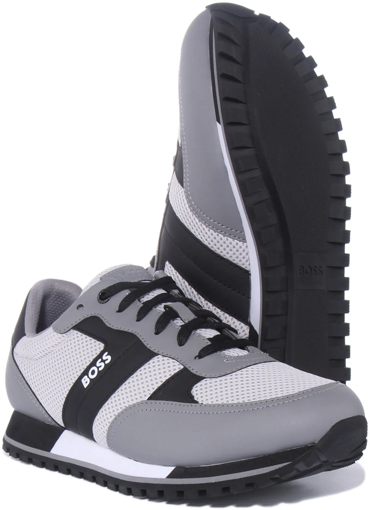 Boss Parker Run In Grey Black For Men