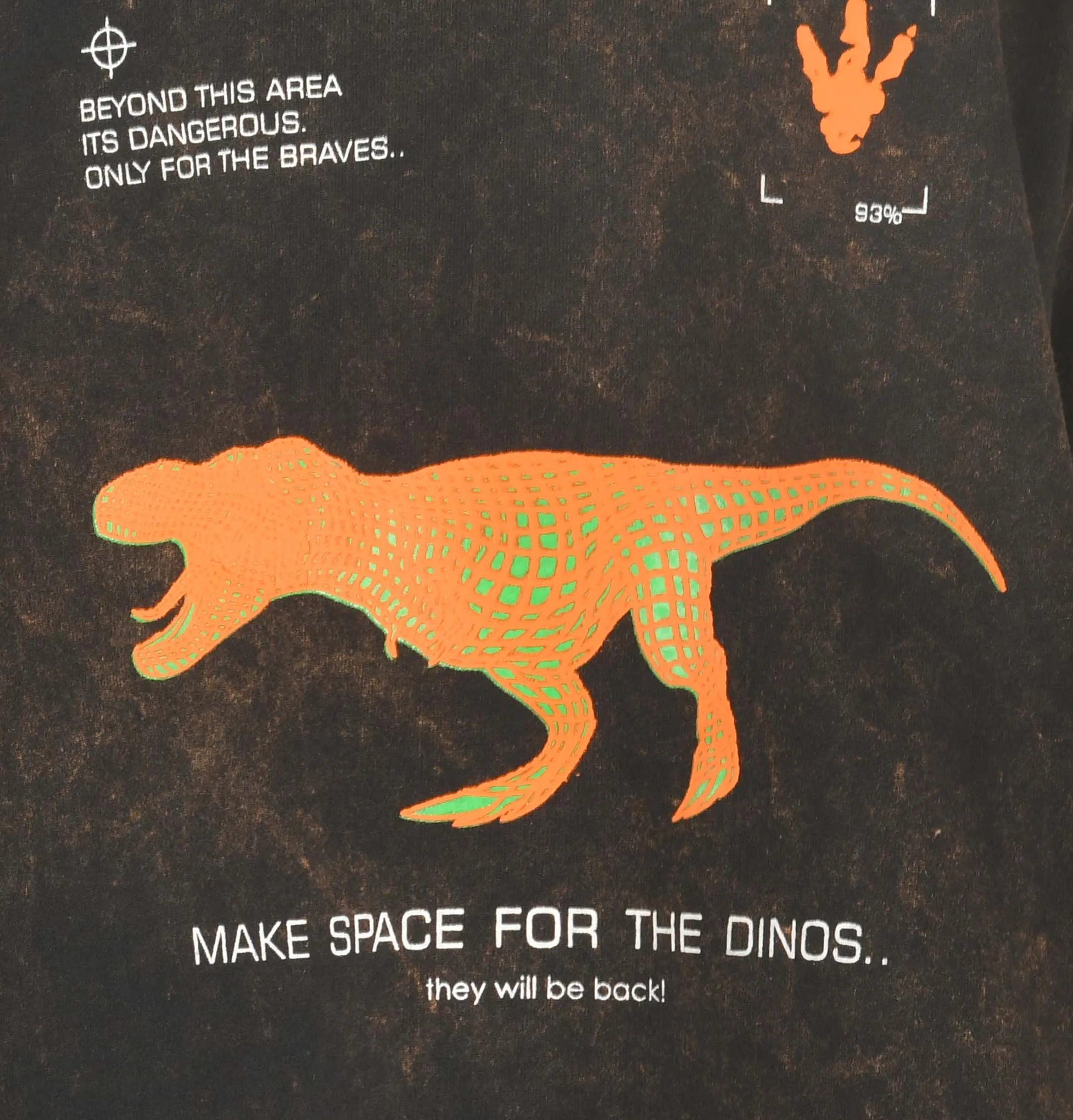 Boys Dino Print Cotton T-Shirt