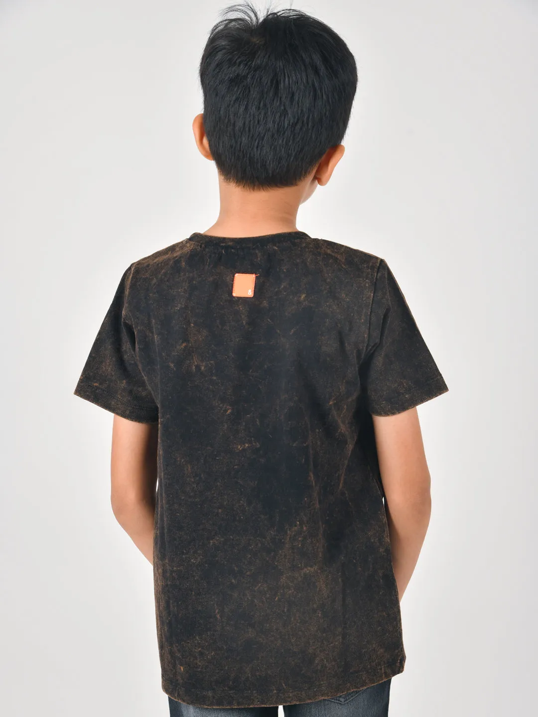 Boys Dino Print Cotton T-Shirt