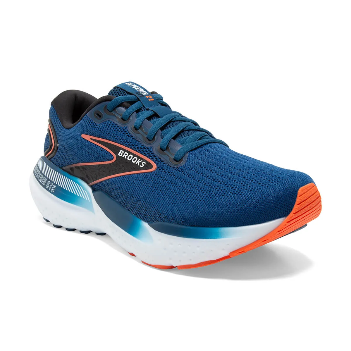 Brooks Glycerin GTS 21 Mens | Blue Opal/black/nasturtium