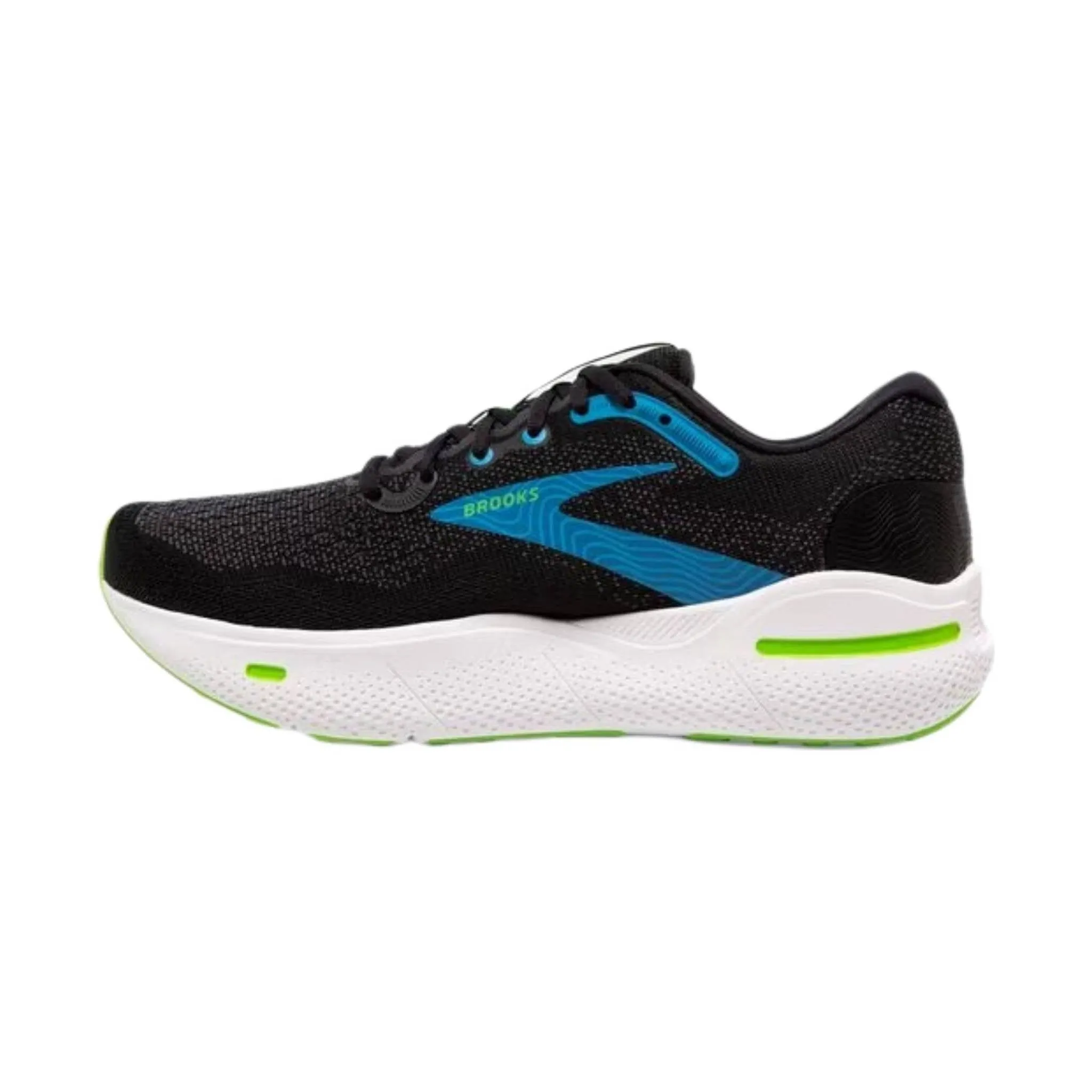 Brooks Men's Ghost Max Running Shoe - Black/Atomic Blue/Jasmine