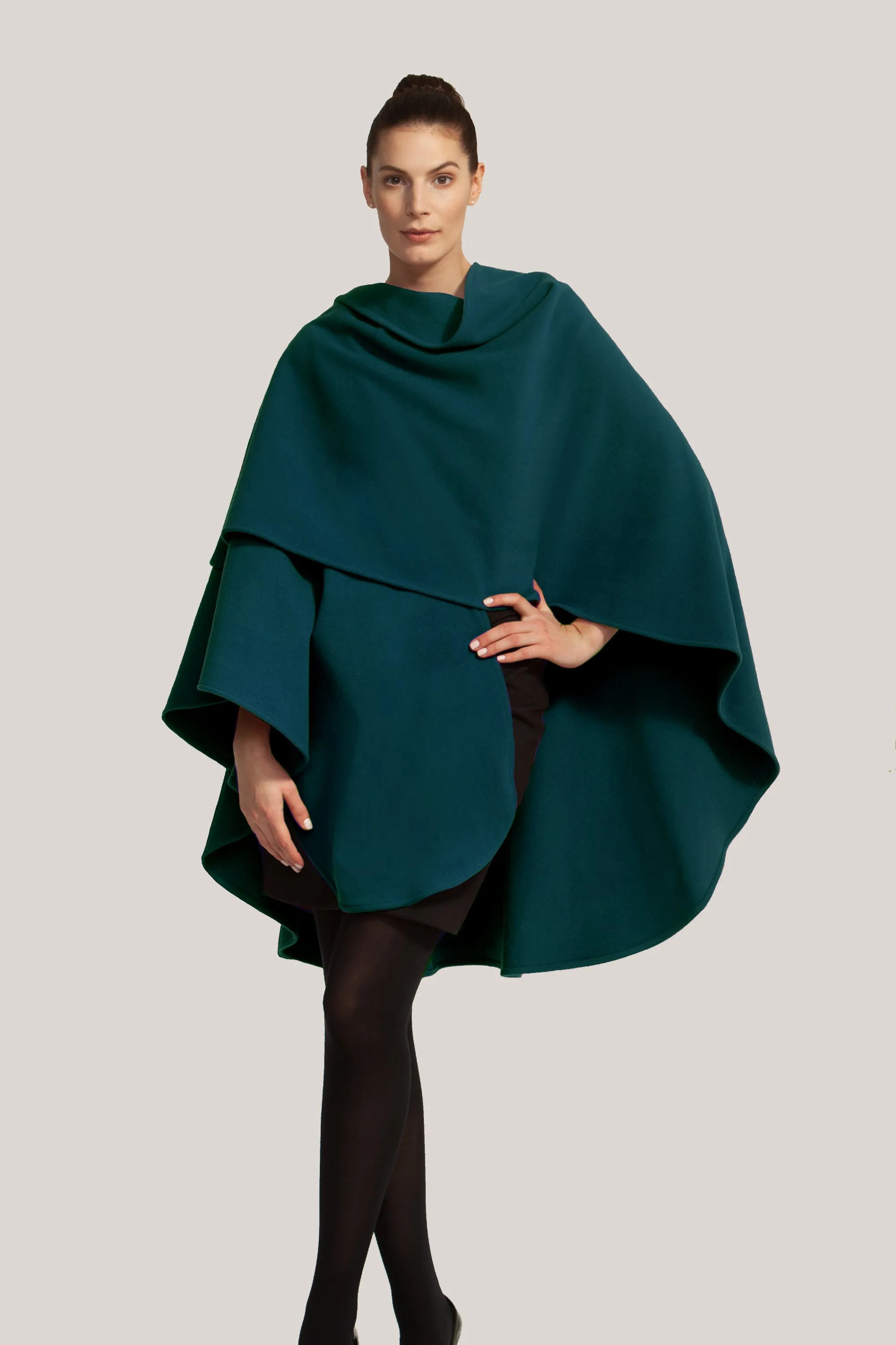 Cashmere & Wool Long Cape 991