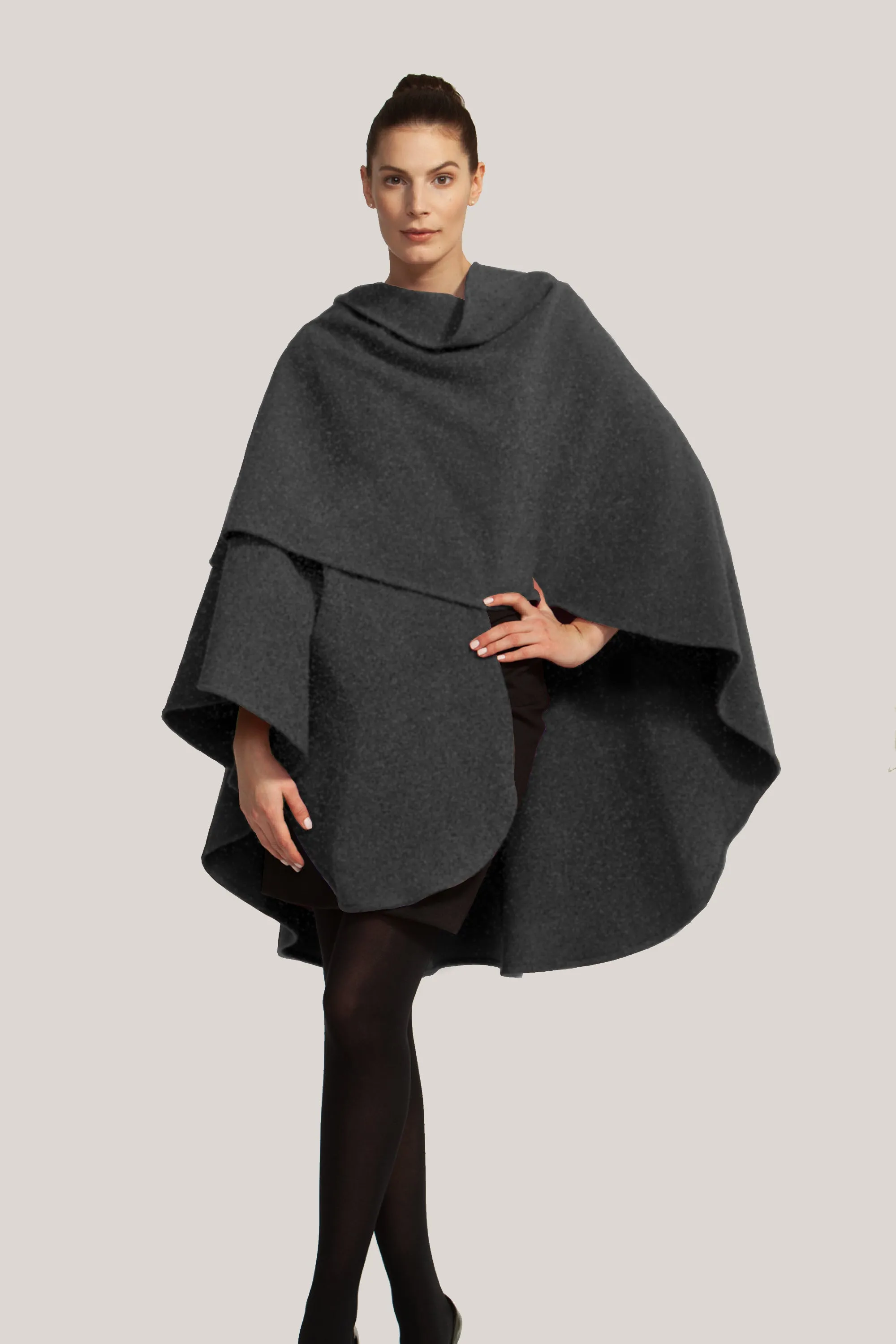 Cashmere & Wool Long Cape 991