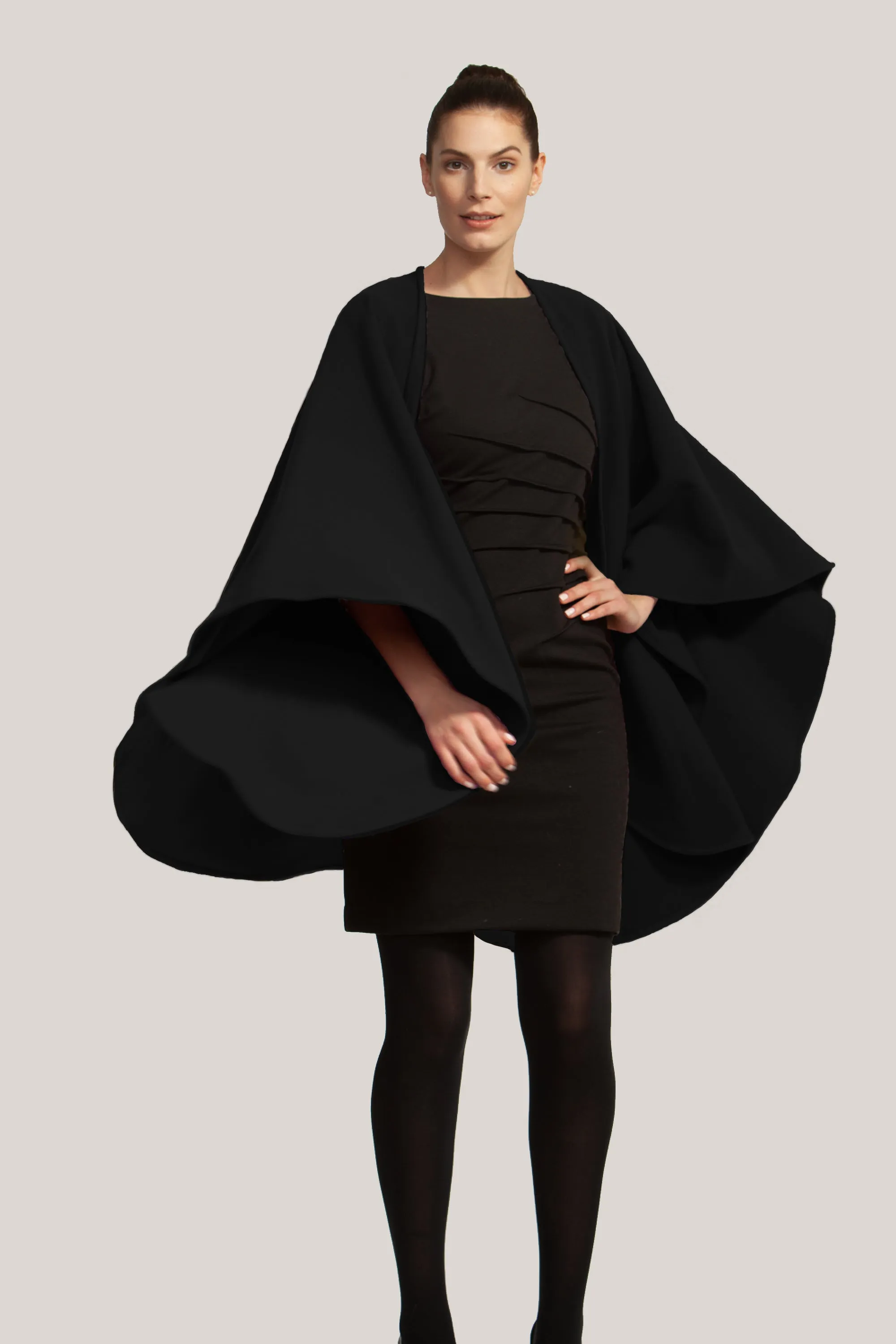 Cashmere & Wool Long Cape 991