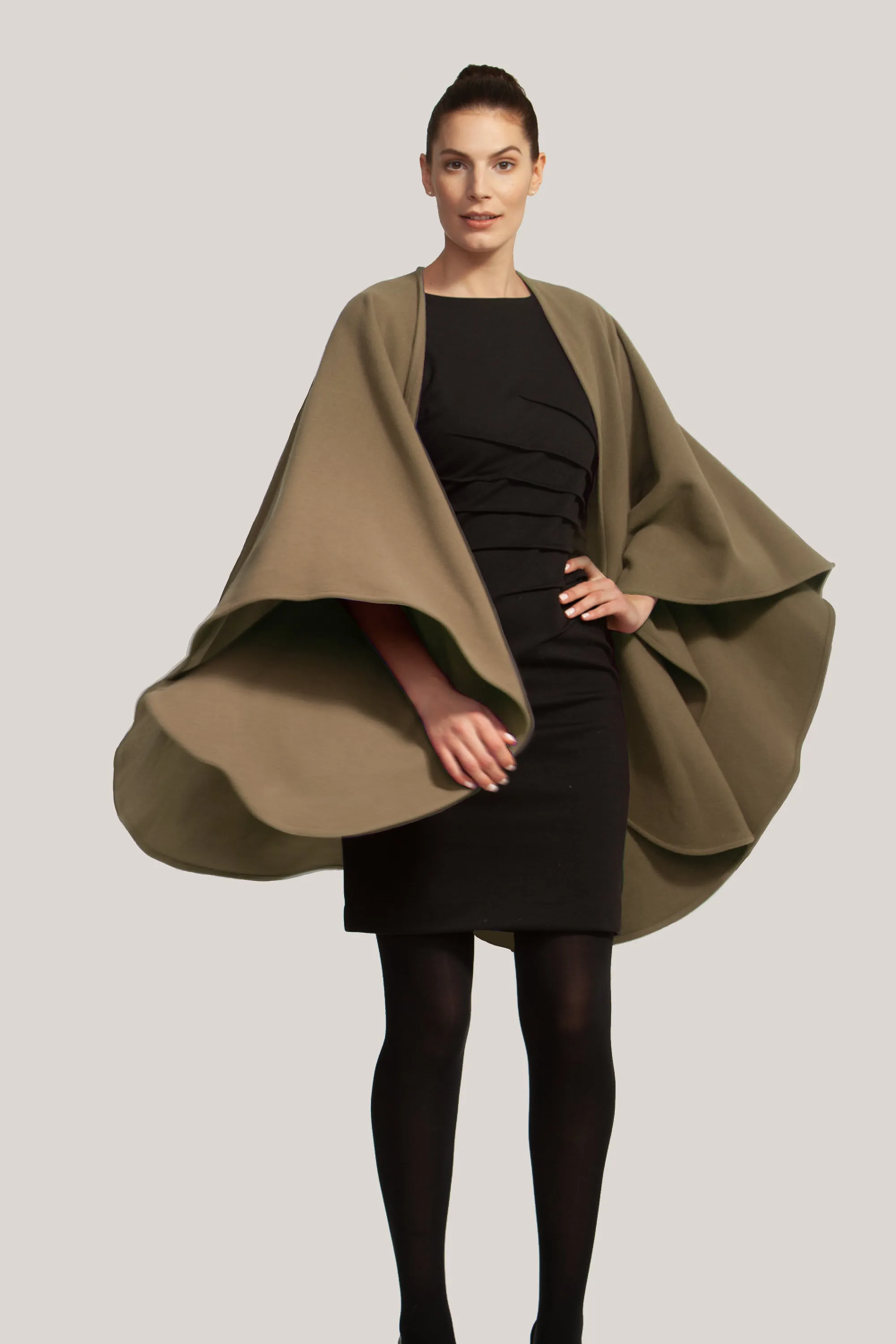 Cashmere & Wool Long Cape 991