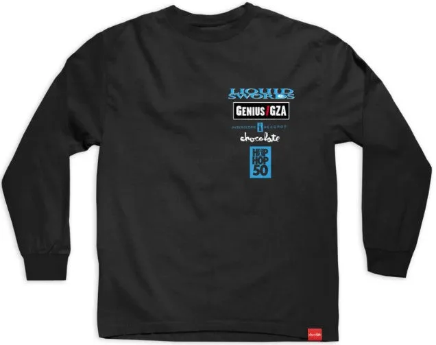 Chocolate x Interscope Liquid Sword Long Sleeve Tee / Black