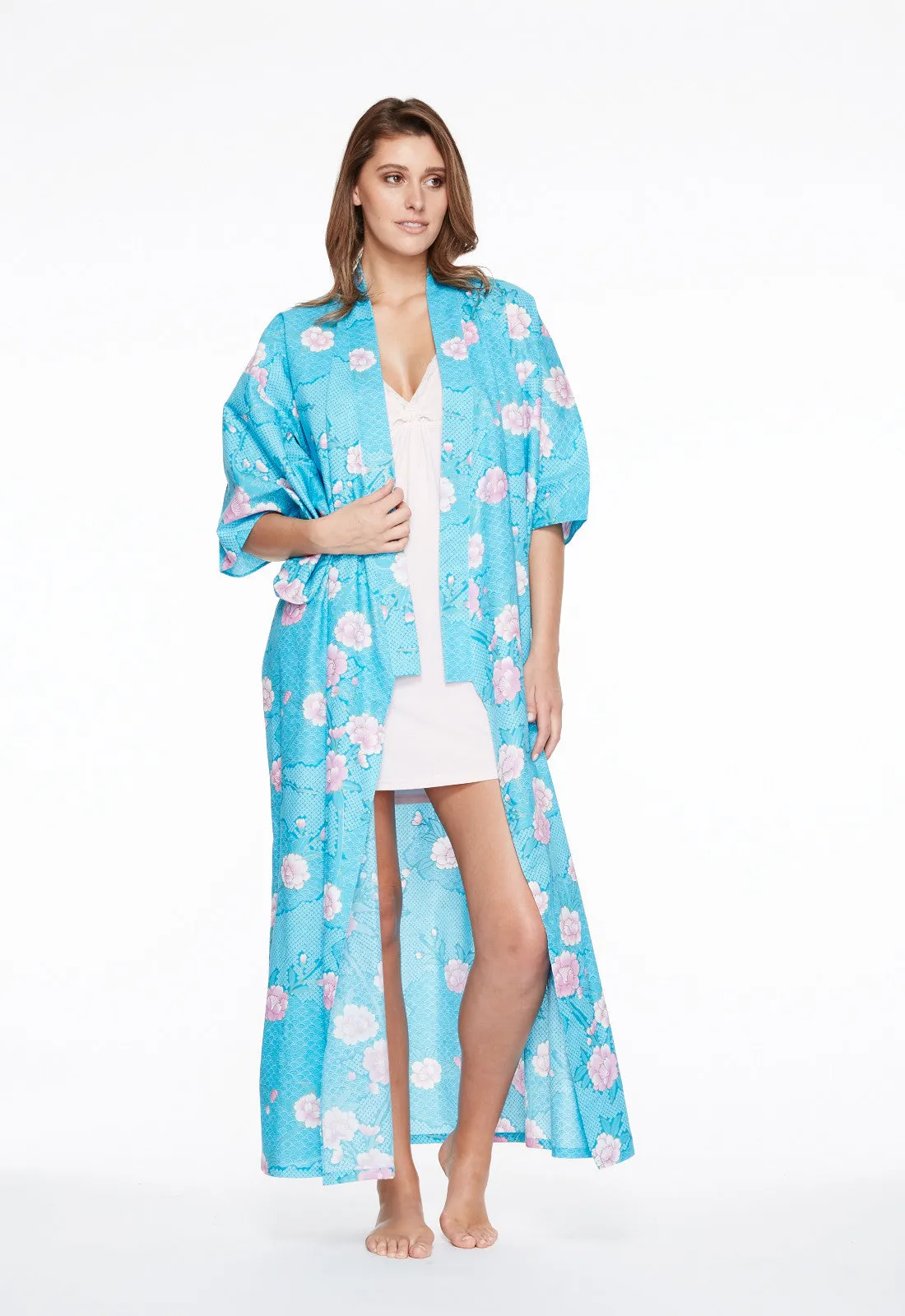 Cloud Meditation Cotton Long Kimono