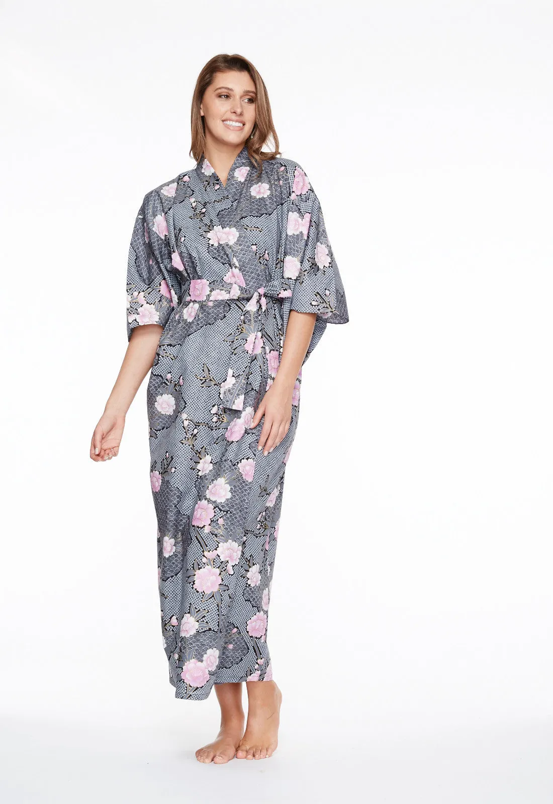 Cloud Meditation Cotton Long Kimono