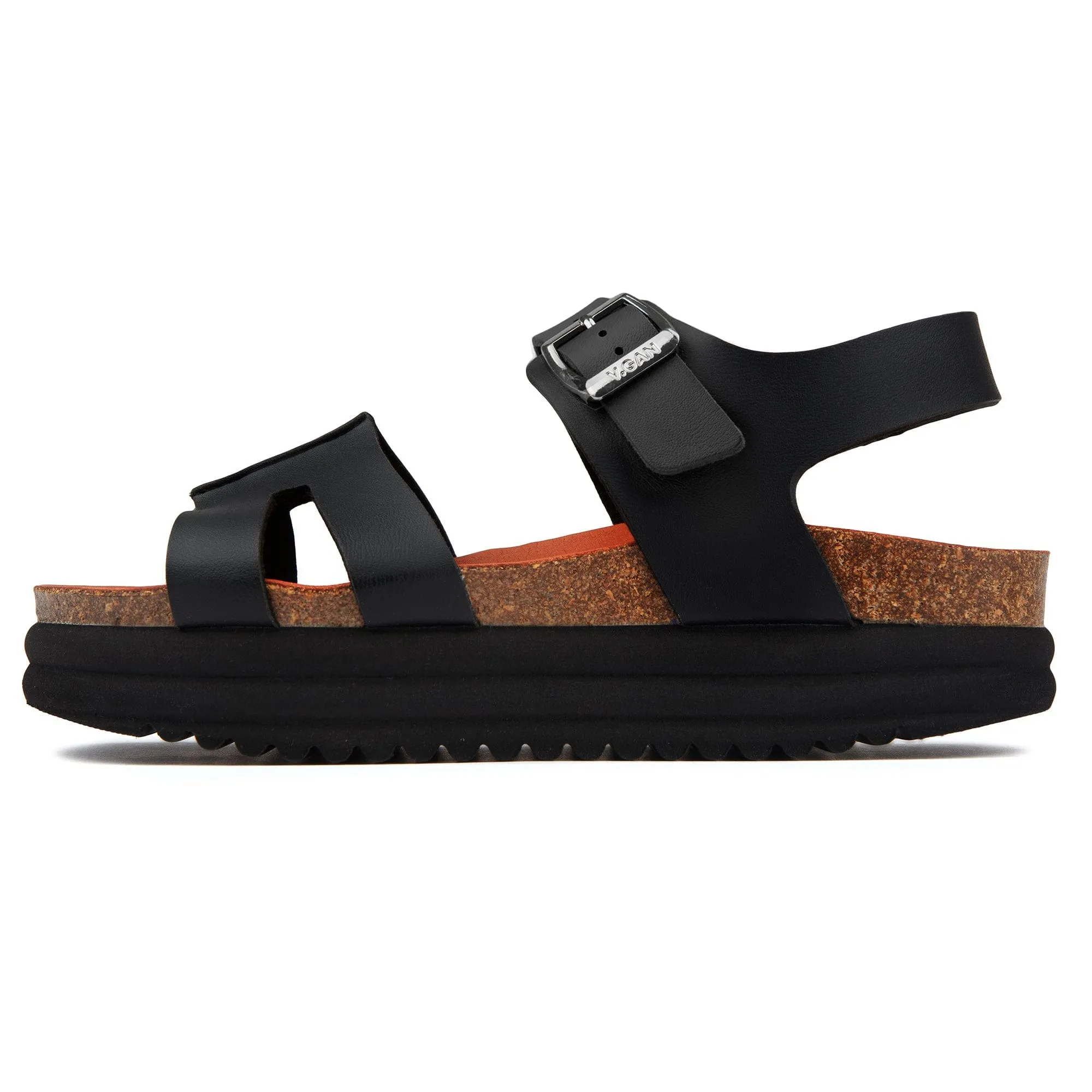 Clove II Women's Vegan Flatform Sandals | Black